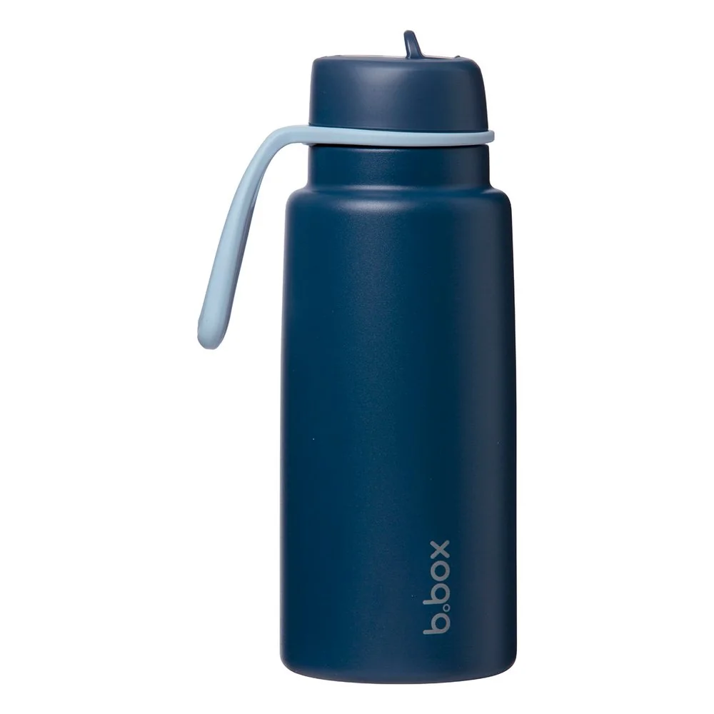 B.BOX Nerezová termolahev s brčkem 1l - midnight