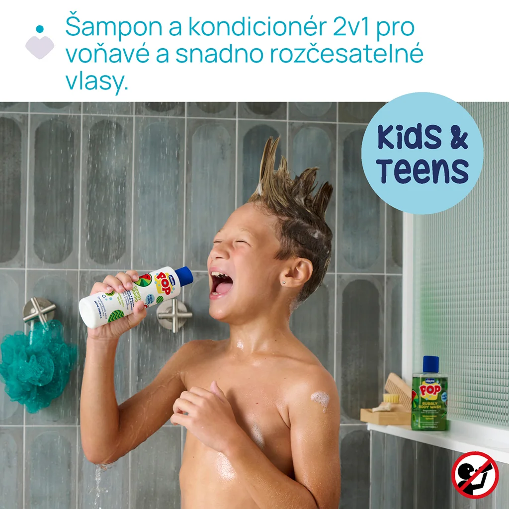 Chicco Comby Watermelon POP Šampon a kondicionér pro děti a teenagery 250 ml