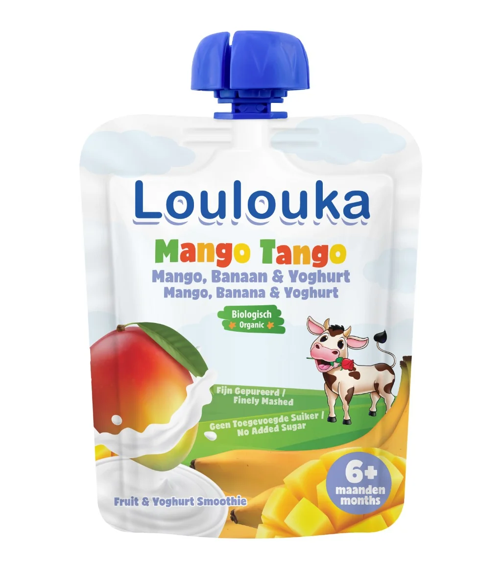 Loulouka BIO kapsička Mango Tango mango, banán, jogurt 90 g