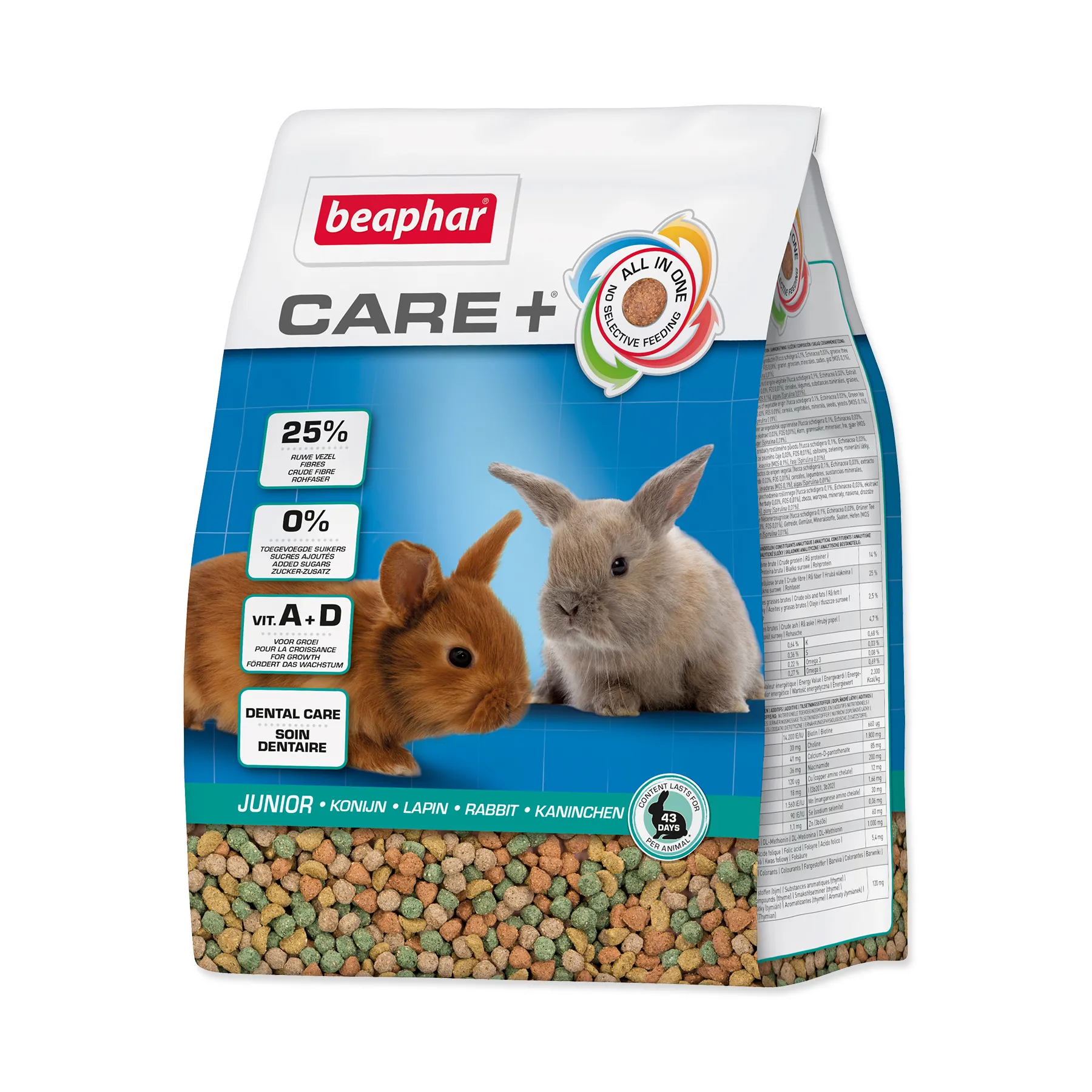 Beaphar Krmivo CARE+ králík junior 1,5 kg