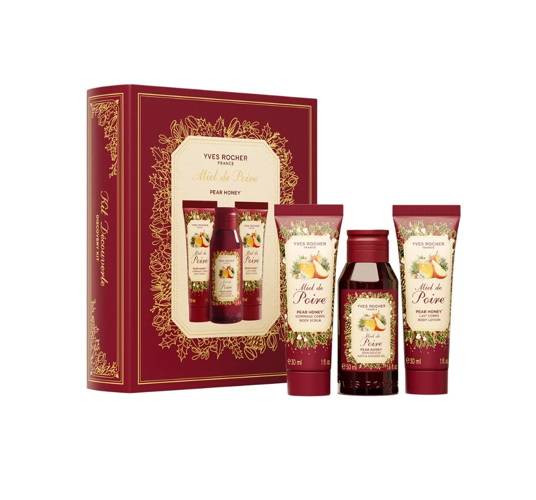 Yves Rocher Noël Medová hruška dárková sada 3 ks