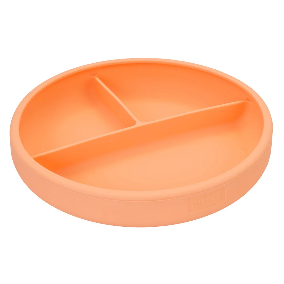 Lurch dětský silikonový talíř apricot (00280021)