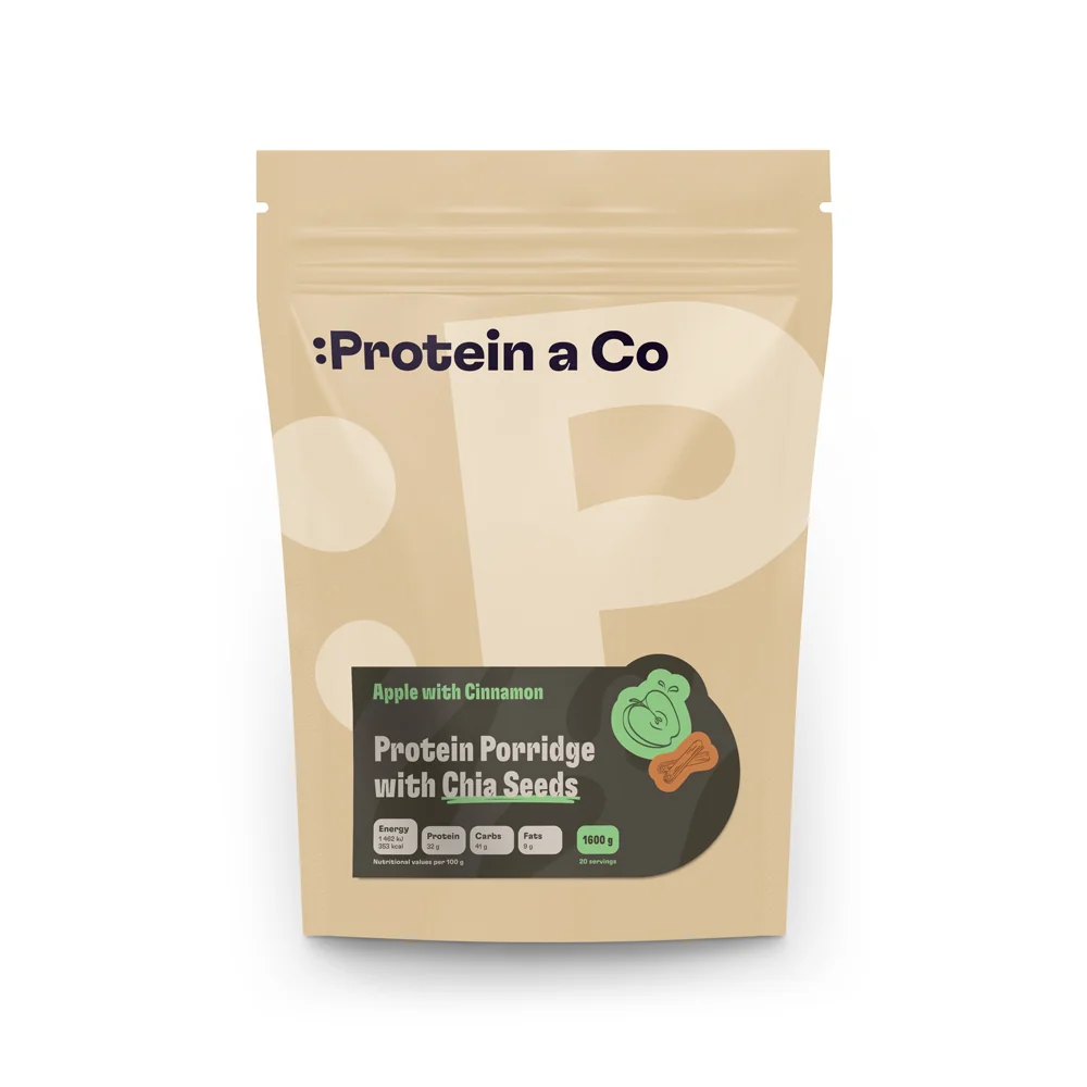 Protein a Co Proteinové kaše s chia 1600 g Jahoda s bílou čokoládou