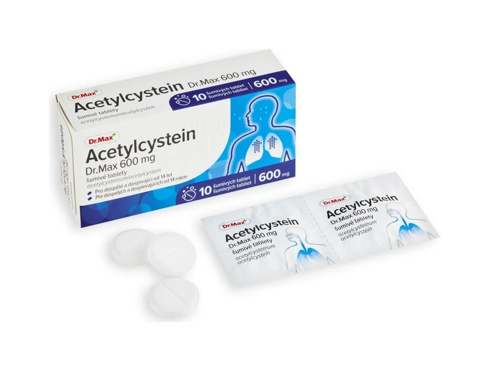 Dr. Max Acetylcystein 600 mg 10 šumivých tablet