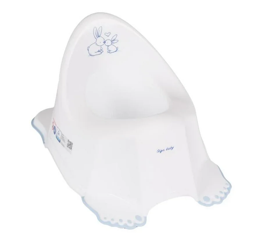 Tega Baby Dětský nočník s melodií protiskluzový ergonomický Králiček, bílý
