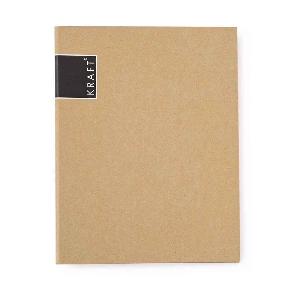 Karton P+P KRAFT nature - karis blok A4, PVC, 4kroužkový, 100 listů, hnědý