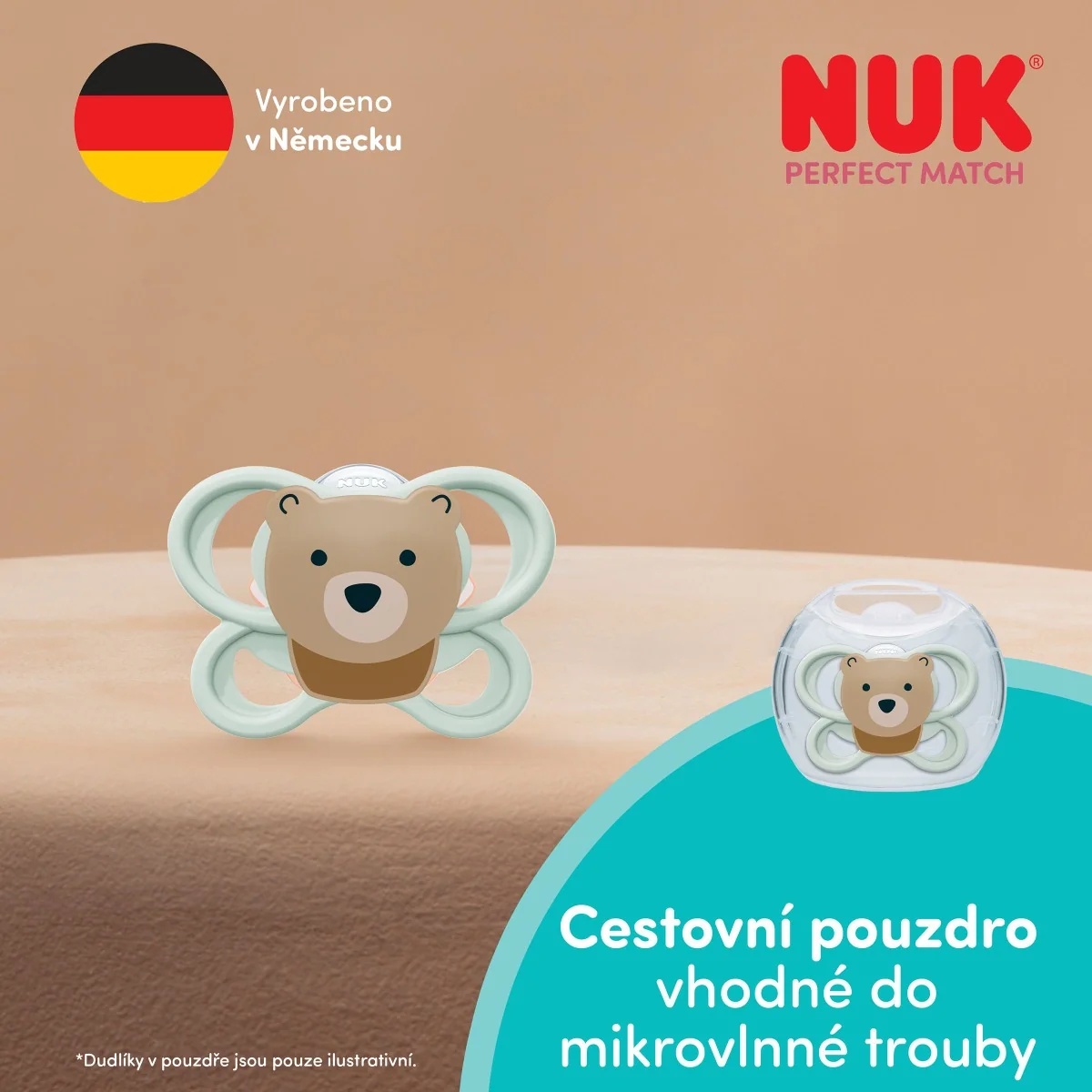 NUK Perfect Match Air Dudlík 0–6m box 1 ks bear