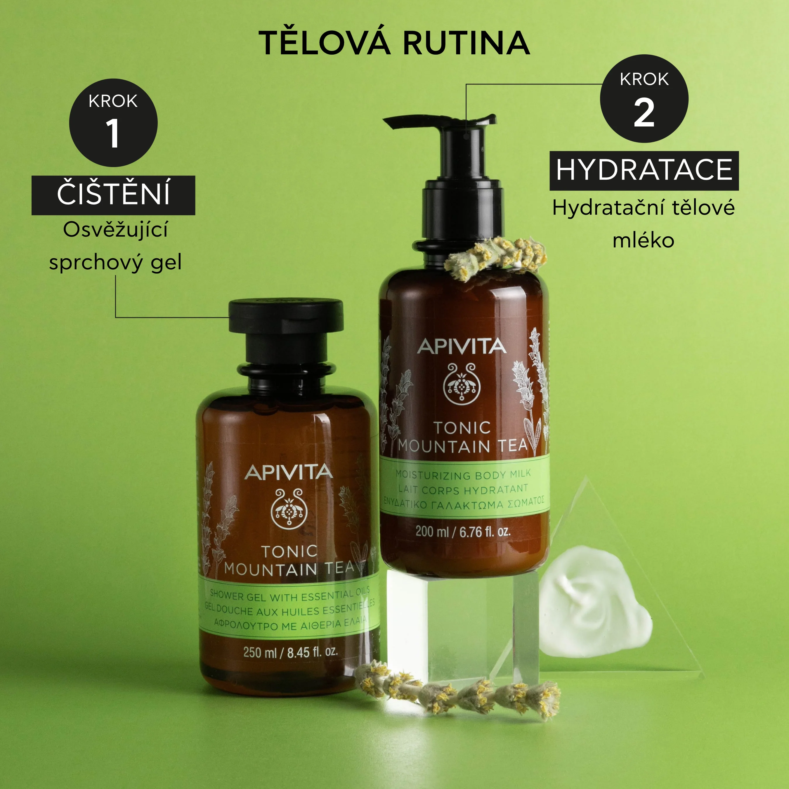 APIVITA Tonic Mountain Tea hydratační tělové mléko 200 ml