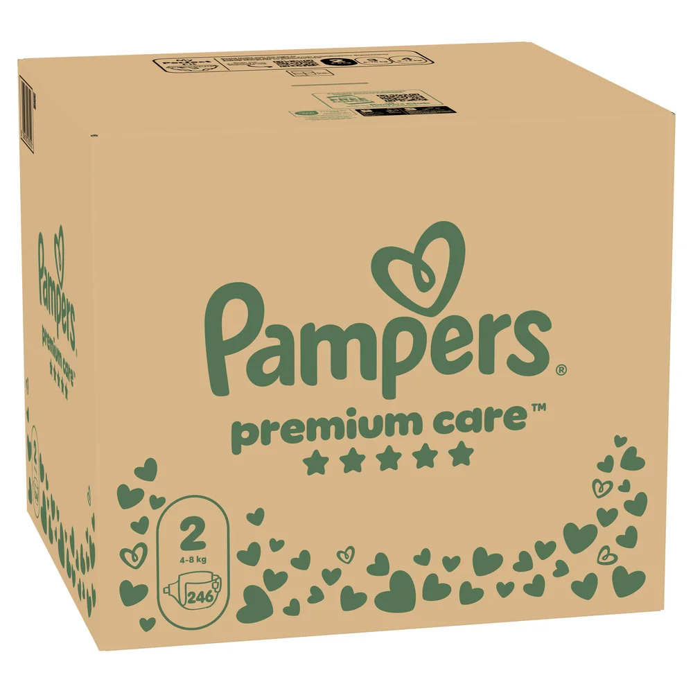 Pampers Premium Care vel. 2 4–8 kg dětské pleny 246 ks