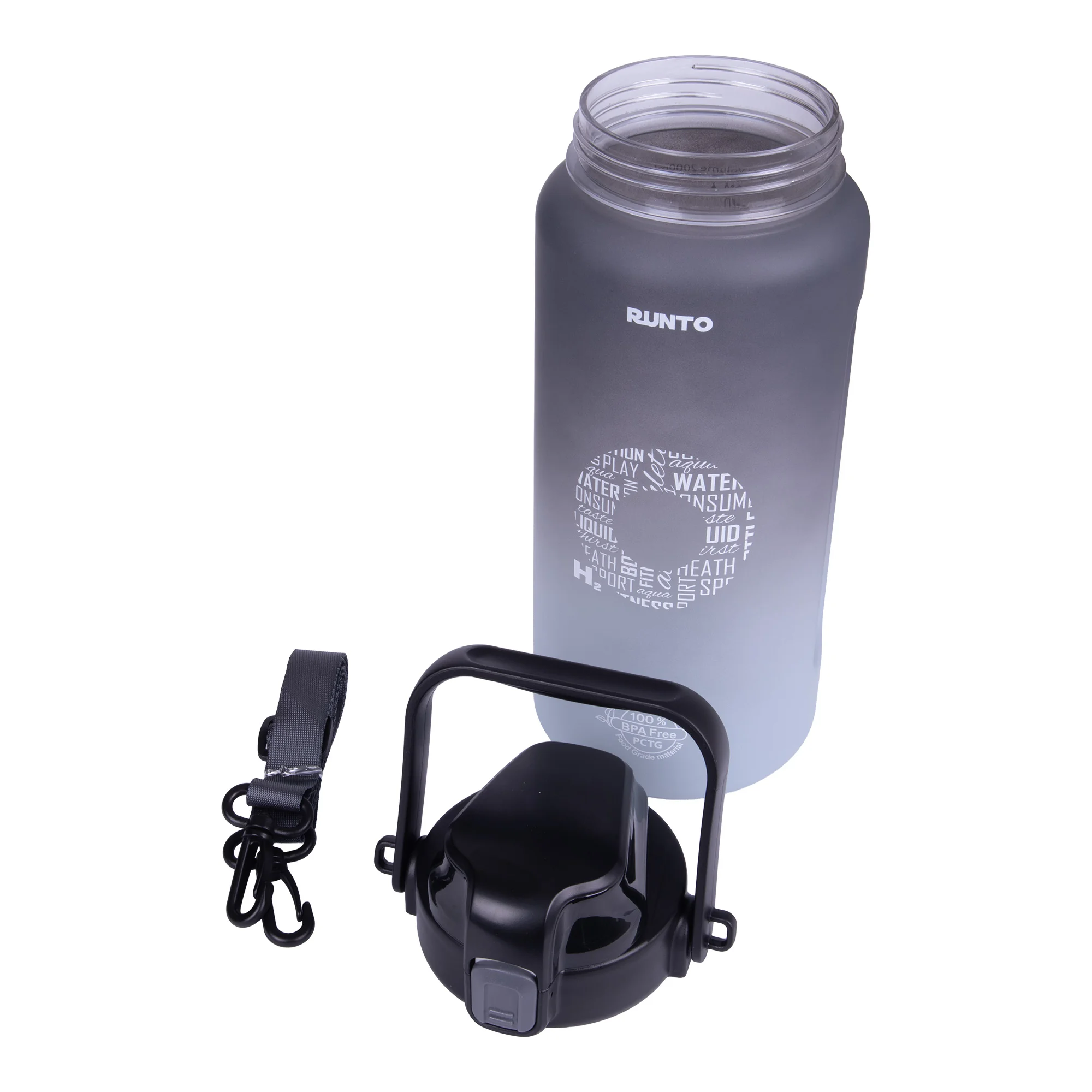 RUNTO Láhev TANKER 2000ml Grey