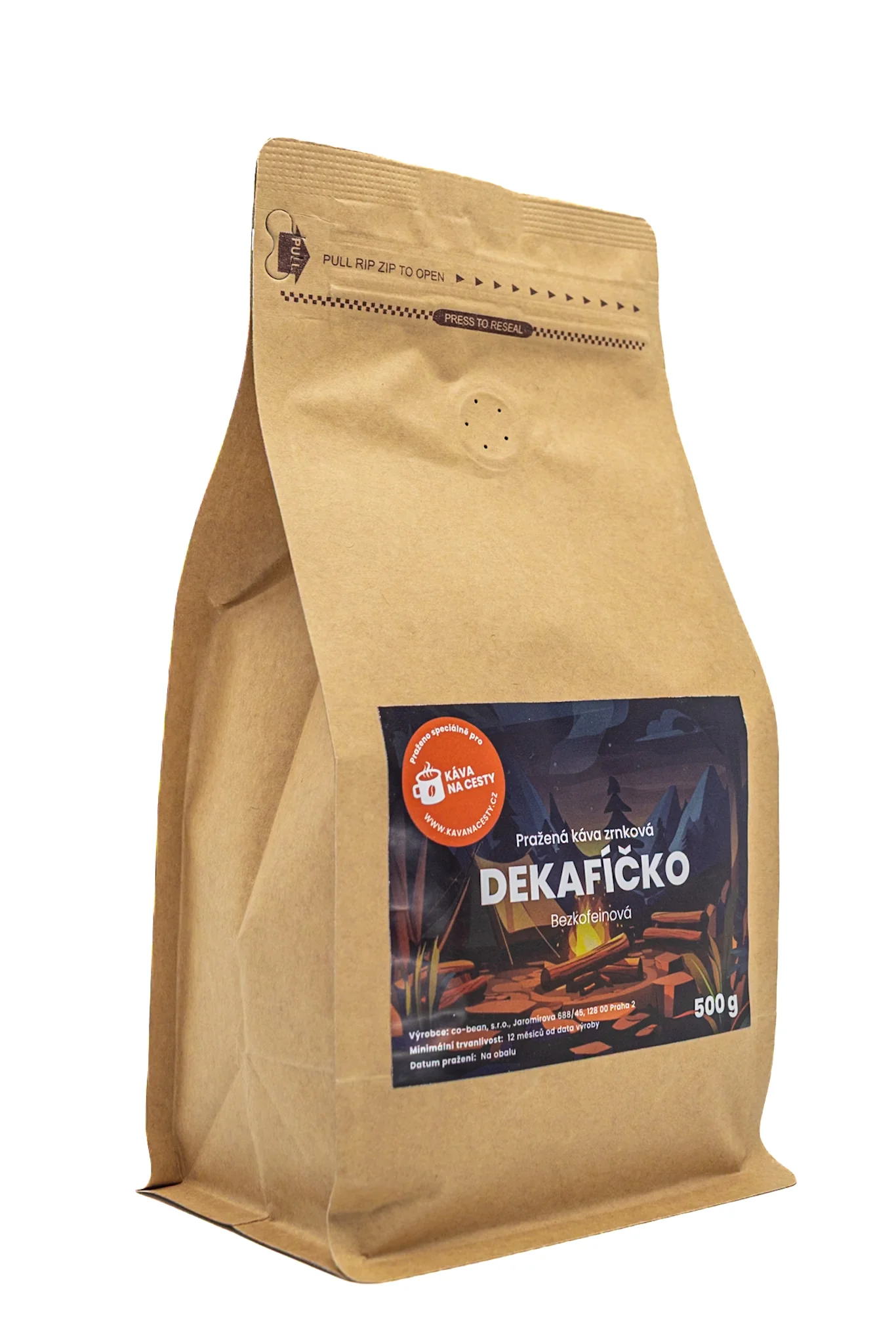Káva na cesty Dekafíčko 500 g Zrnková káva