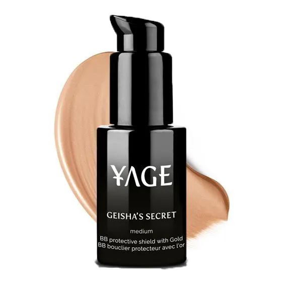 YAGE Geisha Secret SPF15 odstín střední BB krém se zlatem proti pigmentaci 30 ml