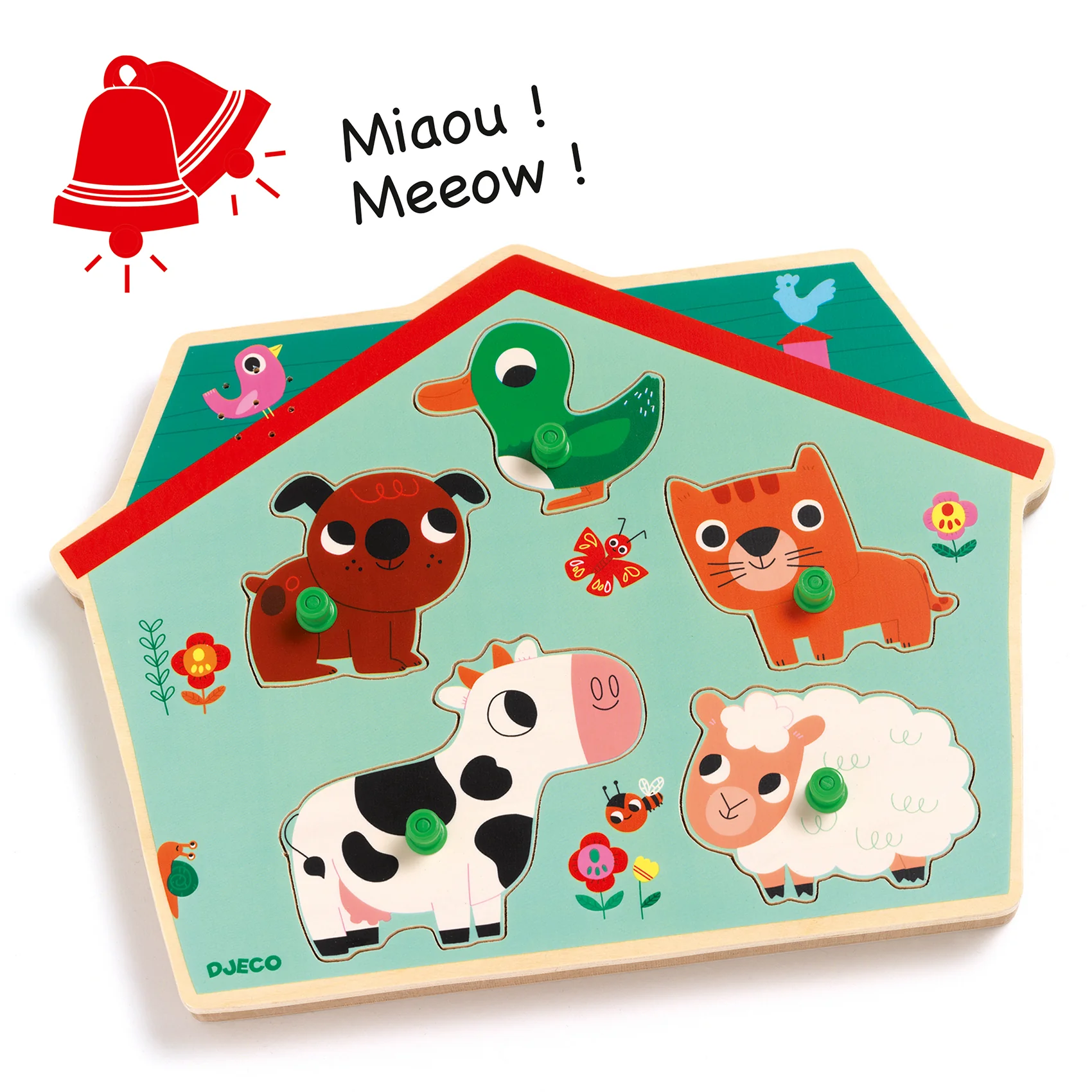Djeco Vkládací puzzle Domací zvířátka