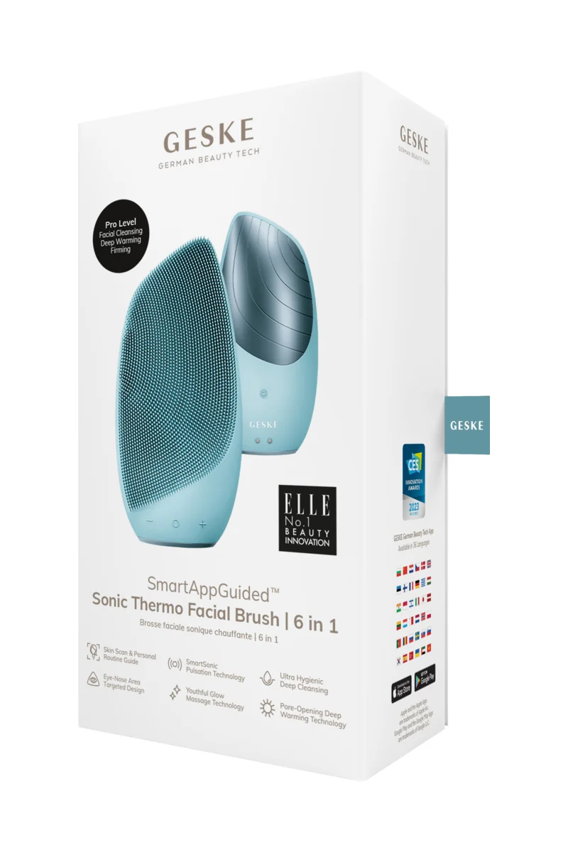 GESKE Sonic Thermo Facial Brush 6in1 sonický termo kartáček na obličej turquoise