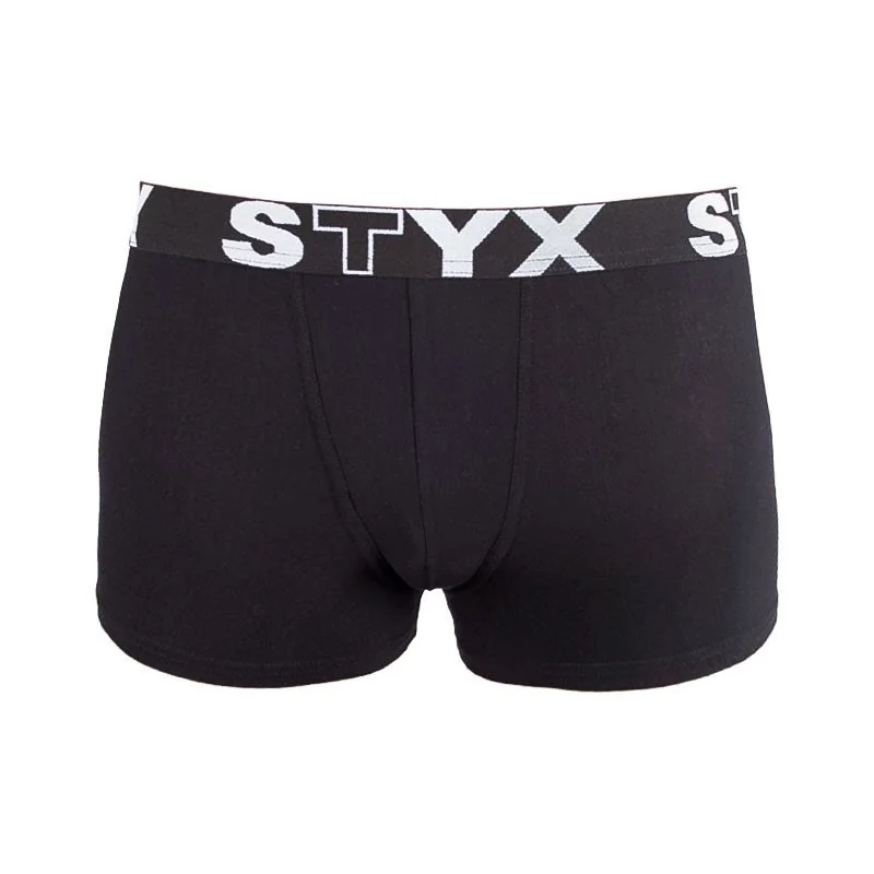 Styx 3PACK dětské boxerky sportovní guma černé (3GJ96012) 12-14 let