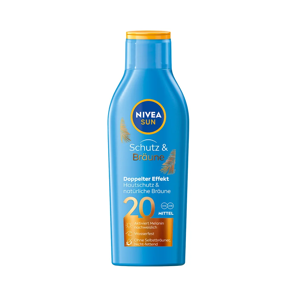 Nivea SUN Protect & Bronze OF20 mléko na opalování podporující zhnědnutí 200 ml