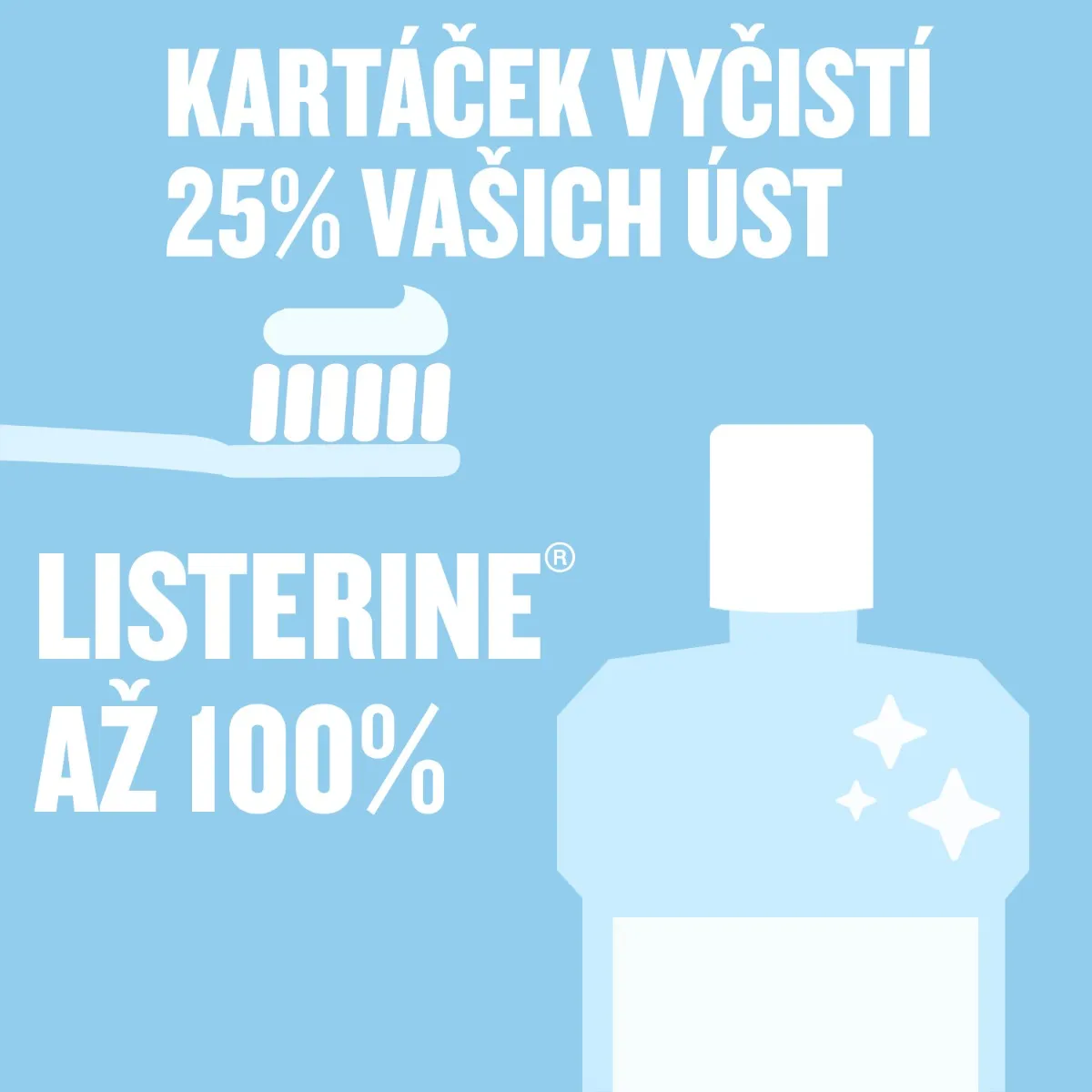Listerine Advanced White Mild Taste ústní voda 500 ml