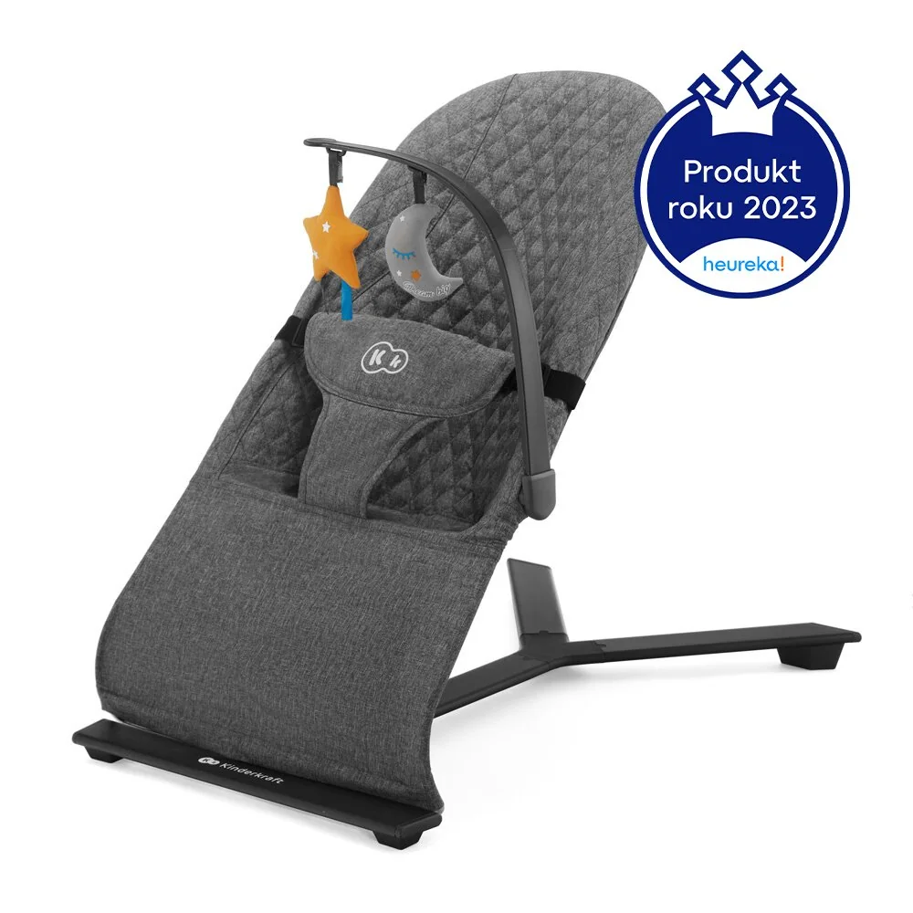 Kinderkraft Lehátko houpací Mimi Grey, do 9 kg