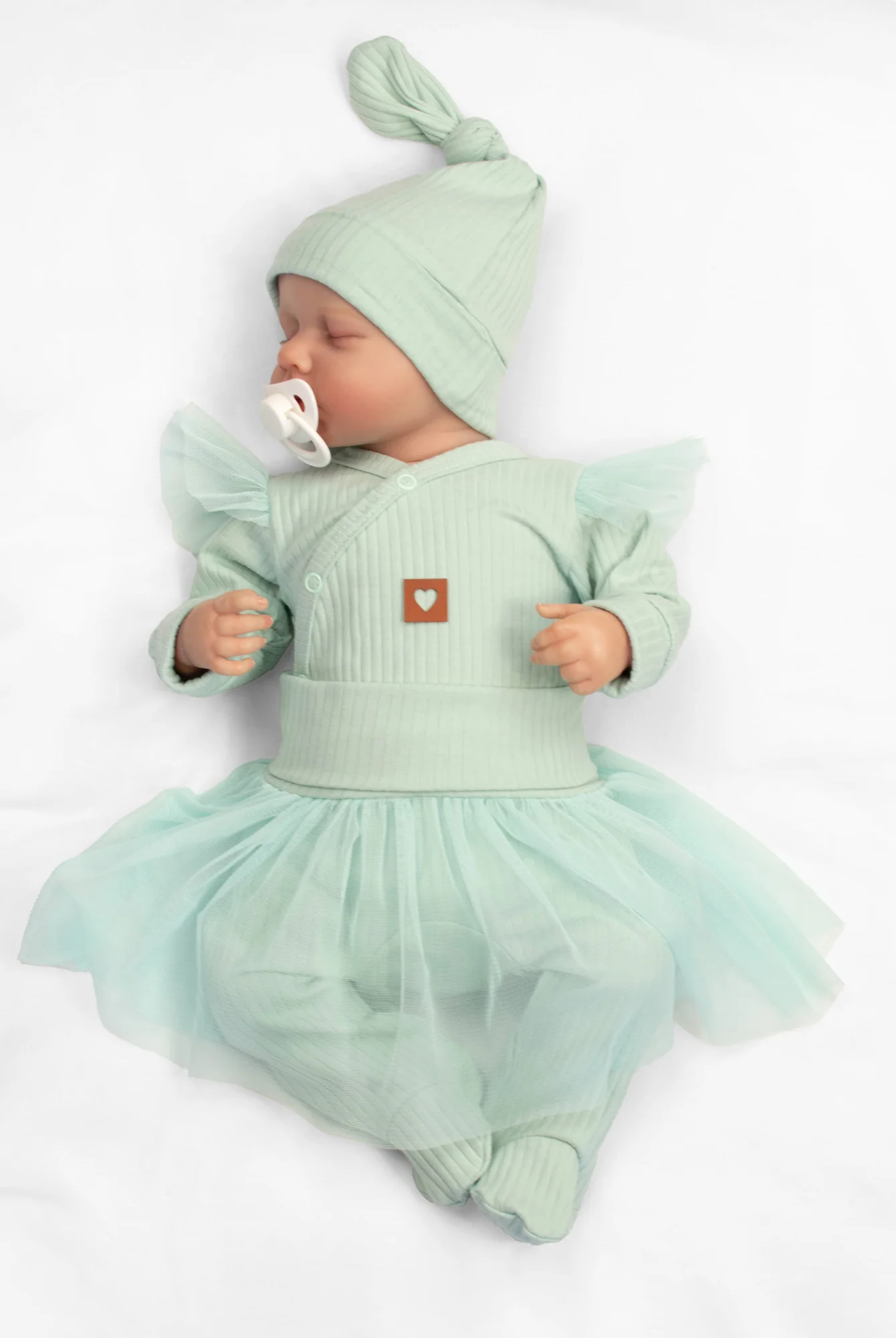 Baby Nellys Rostoucí souprava 3D Lux, Sweet Angel - mátová, 68/74