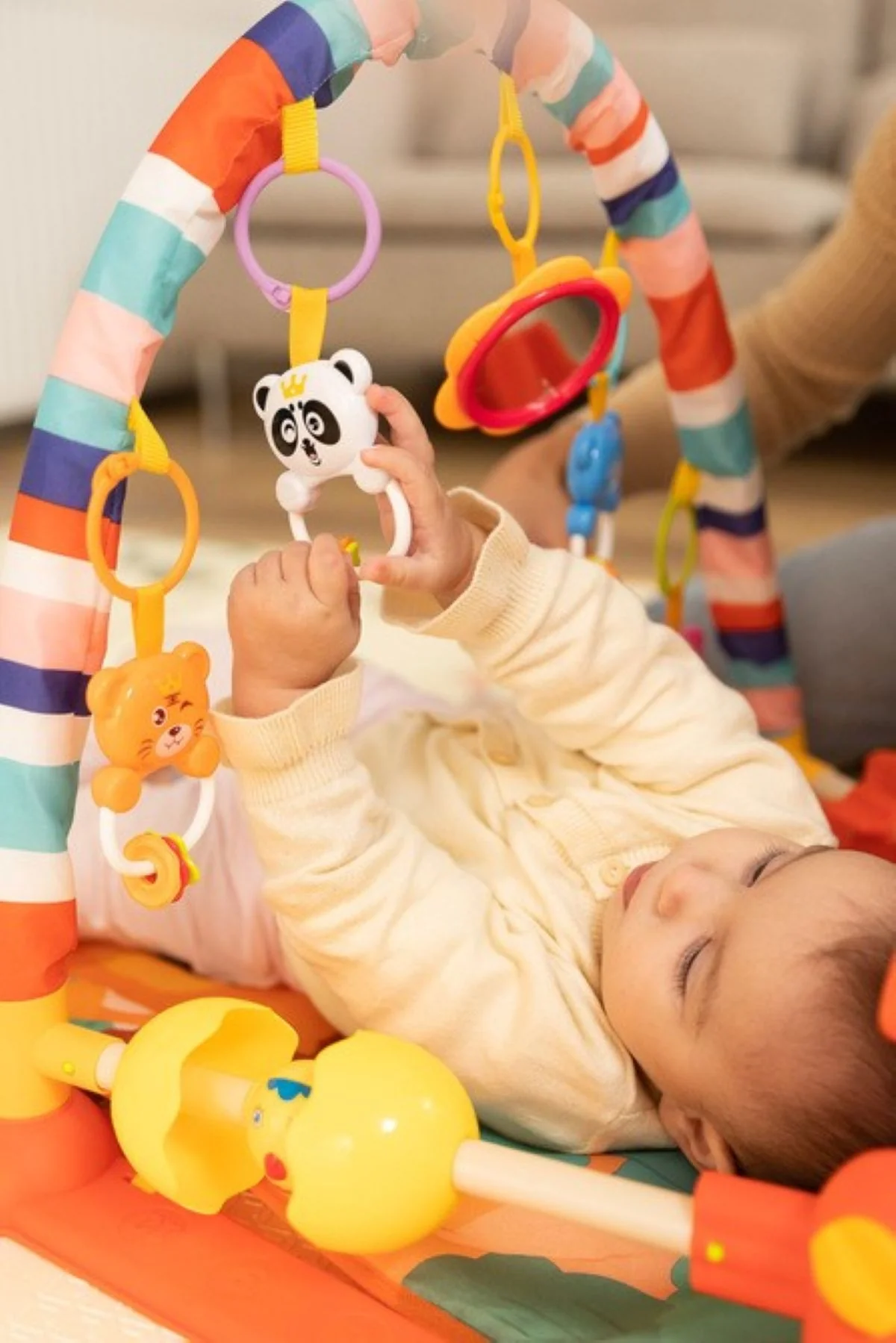Toyz Vzdělávací edukační hrací podložka se zvuky ZOO - tyrkysová
