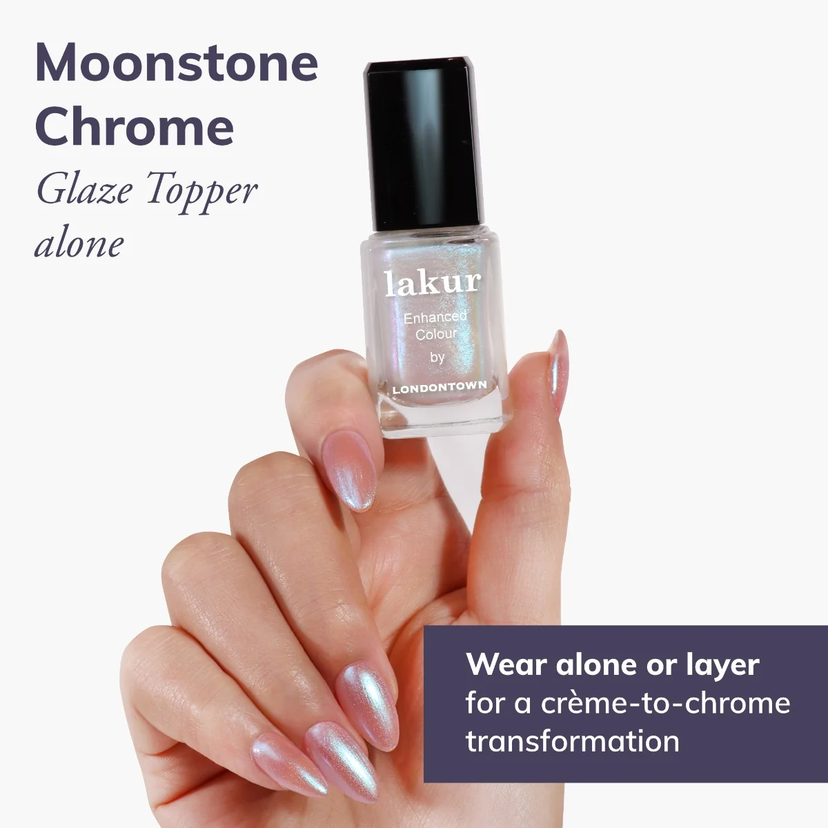 Londontown lakur Moonstone Chrome Topper lak na nehty 12 ml