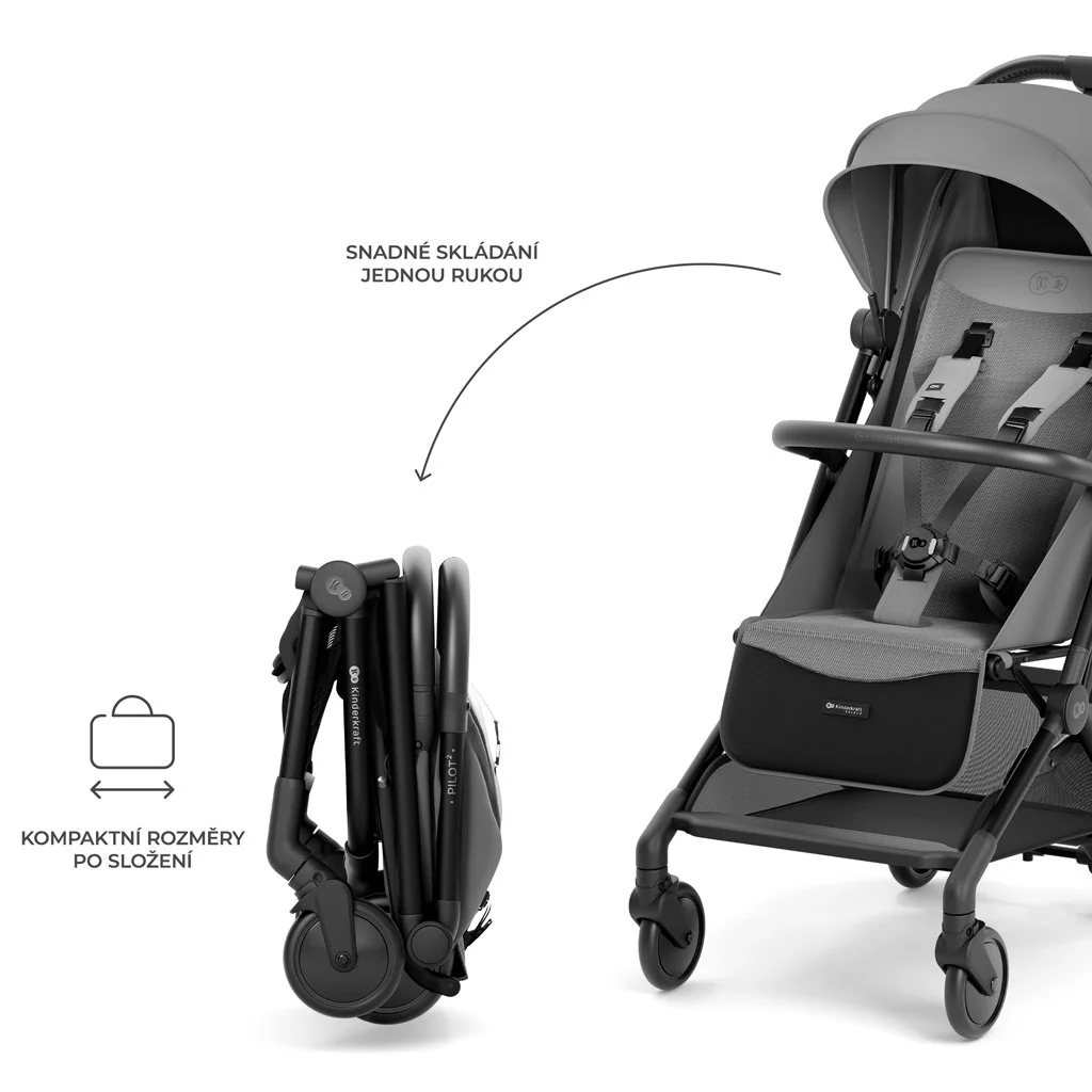 Kinderkraft select Kočárek sportovní Pilot 2 Grey