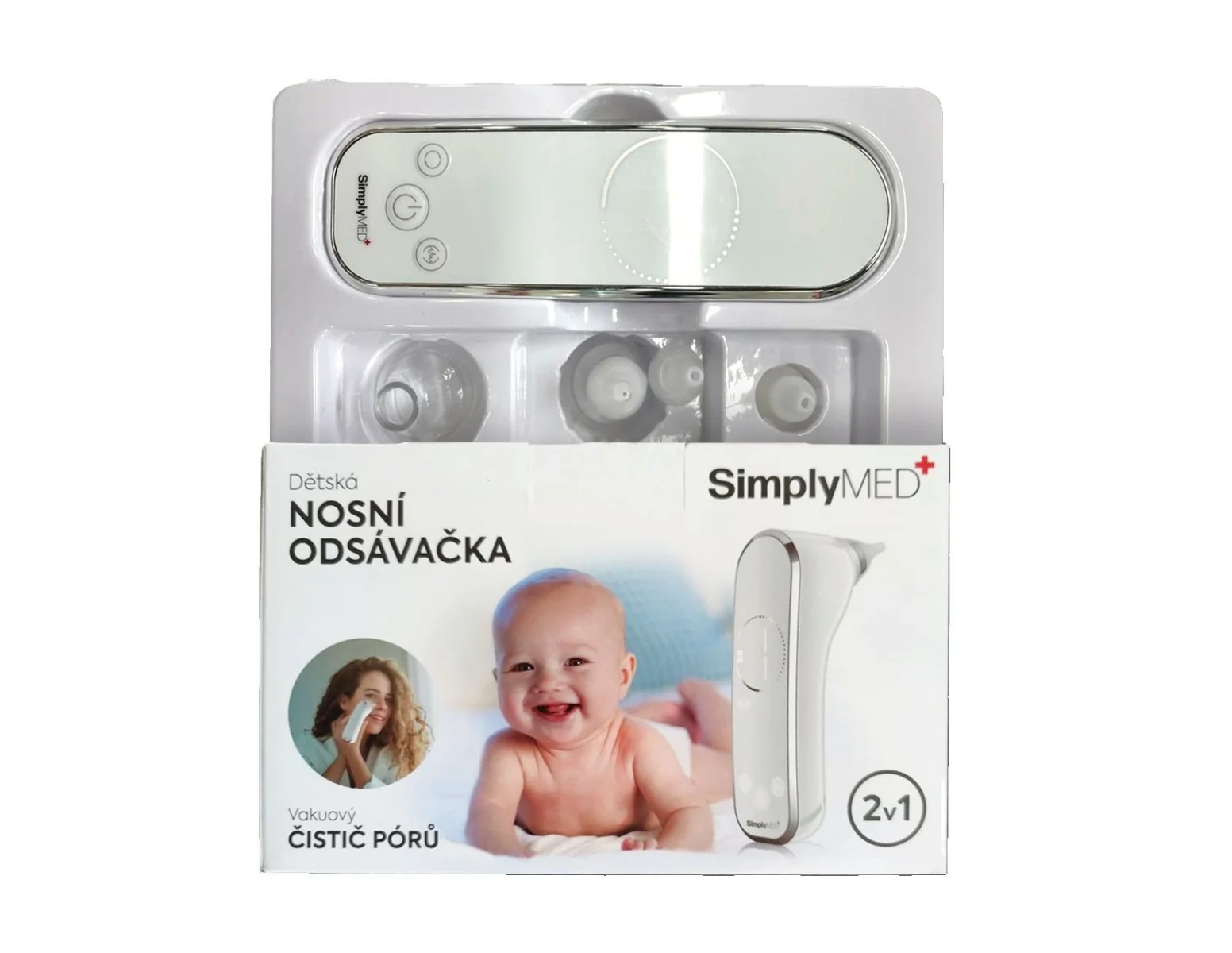 SimplyMed JY-922 Dětská nosní odsávačka a čistič pórů 2v1