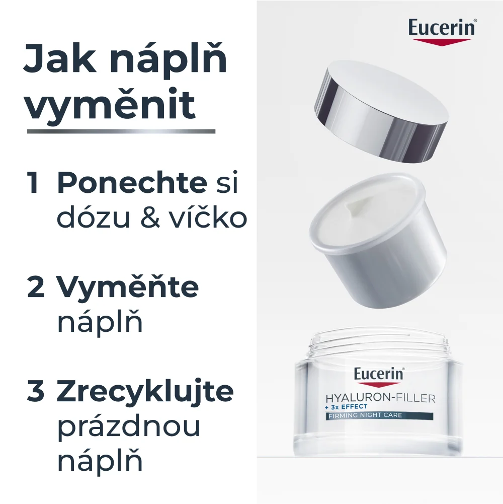 Eucerin Hyaluron-Filler + 3x Effect noční krém náhradní náplň 50 ml