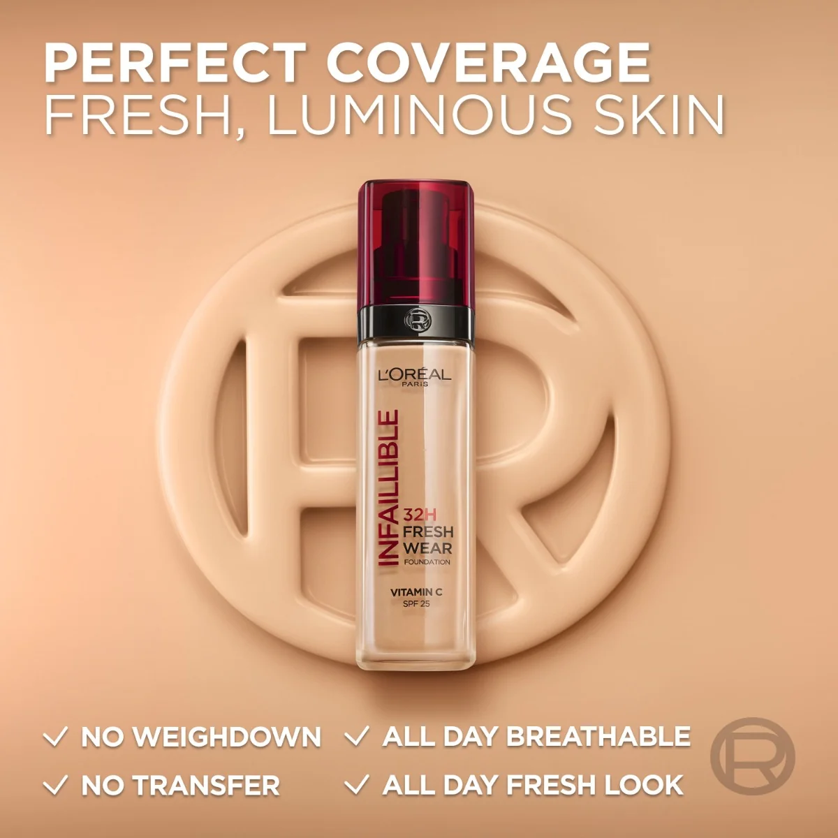 Loréal Paris Infaillible 32H Fresh Wear odstín 120 Warm Doré tekutý make-up 30 ml