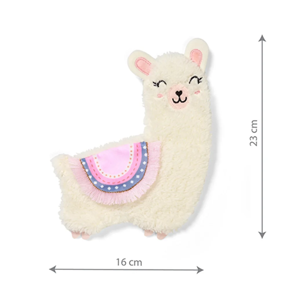 Babyono Plyšová hračka/přítulníček, šustící LAMA LULU, krémová/růžová