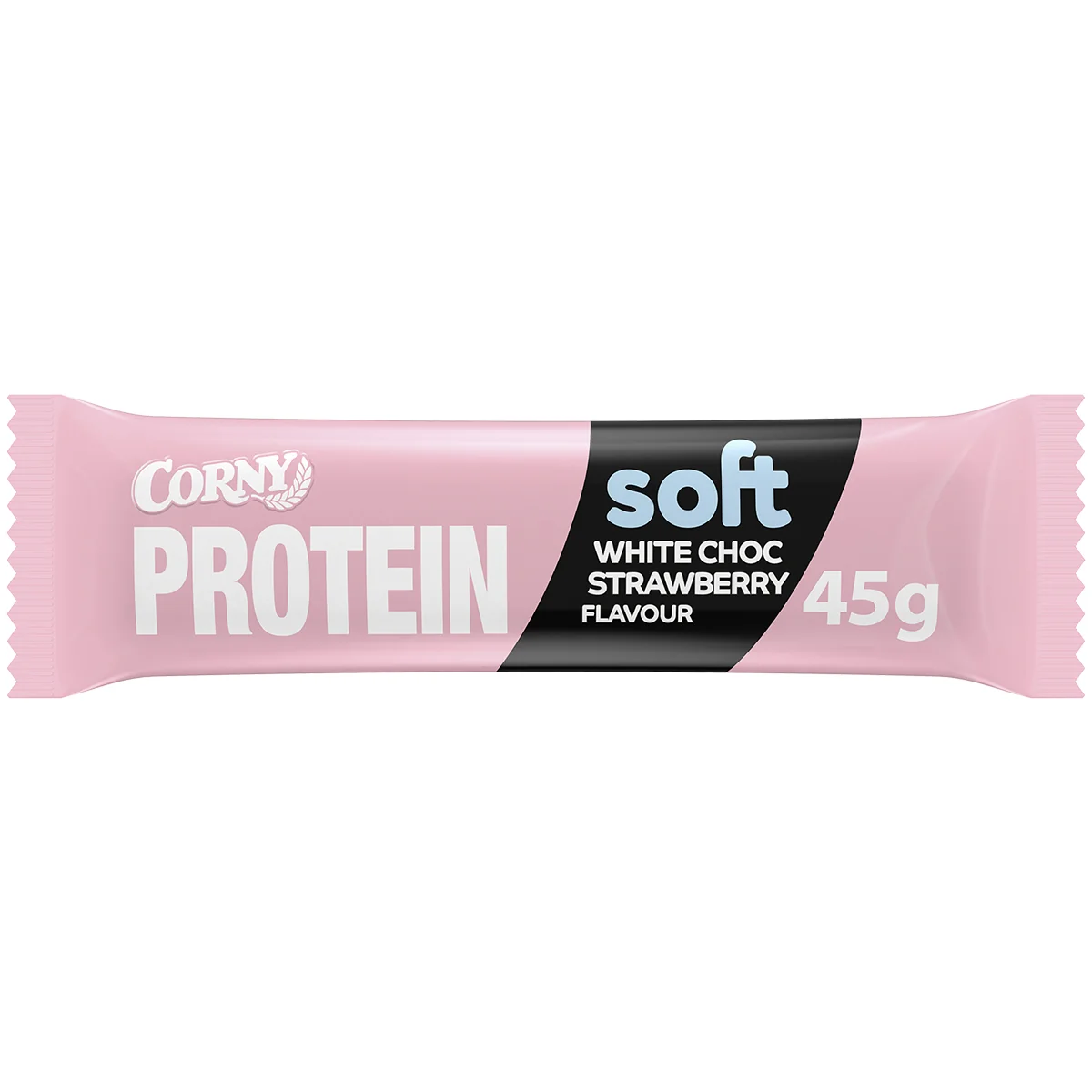 Corny Protein SOFT bílá čokoláda-jahoda 45 g