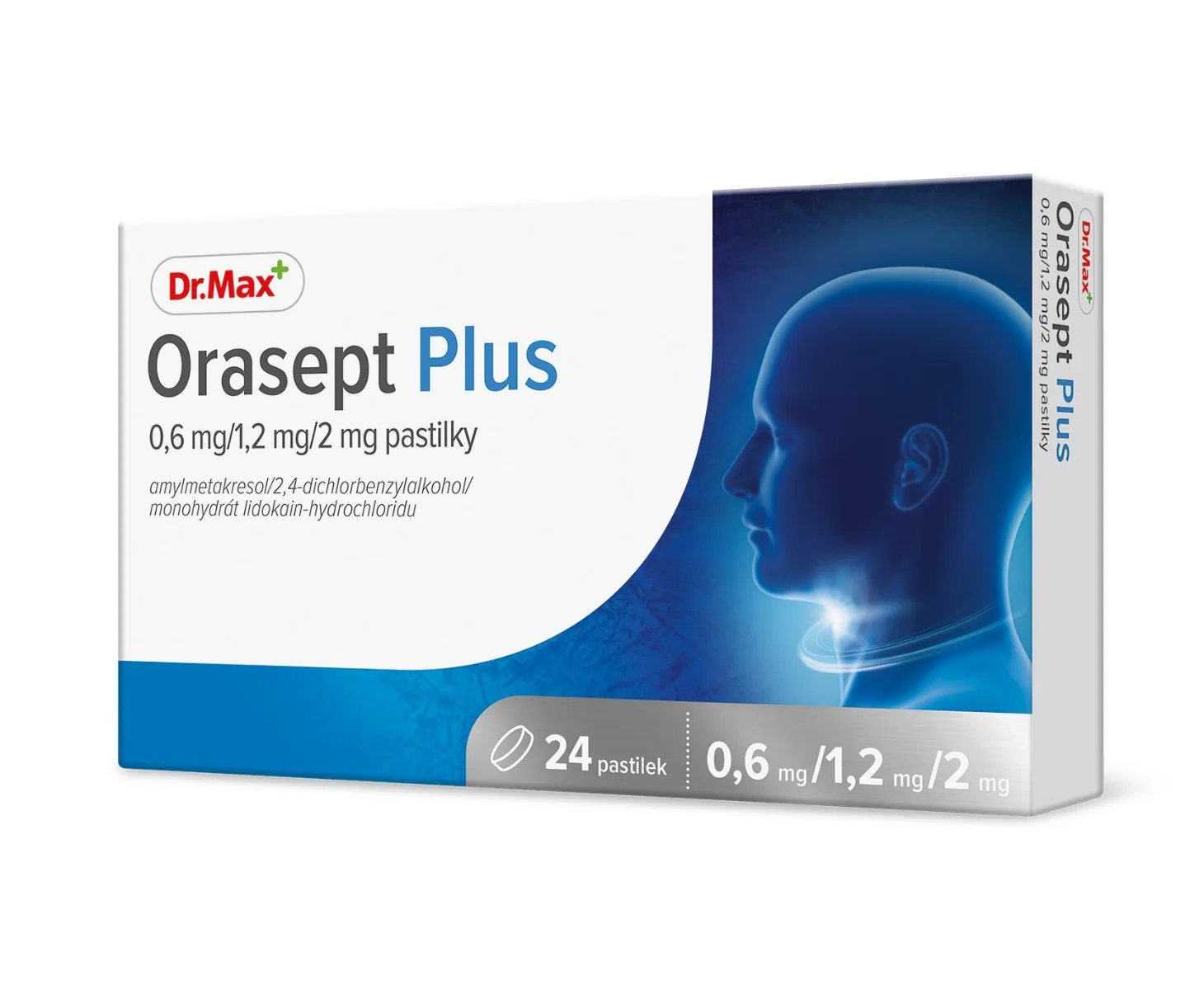 Dr. Max Orasept Plus 0,6 mg/1,2 mg/2 mg 24 pastilek