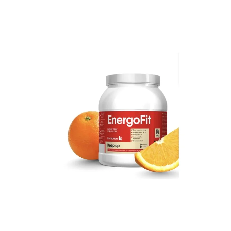KOMPAVA Sportovní energetický nápoj EnergoFit 500g pomeranč