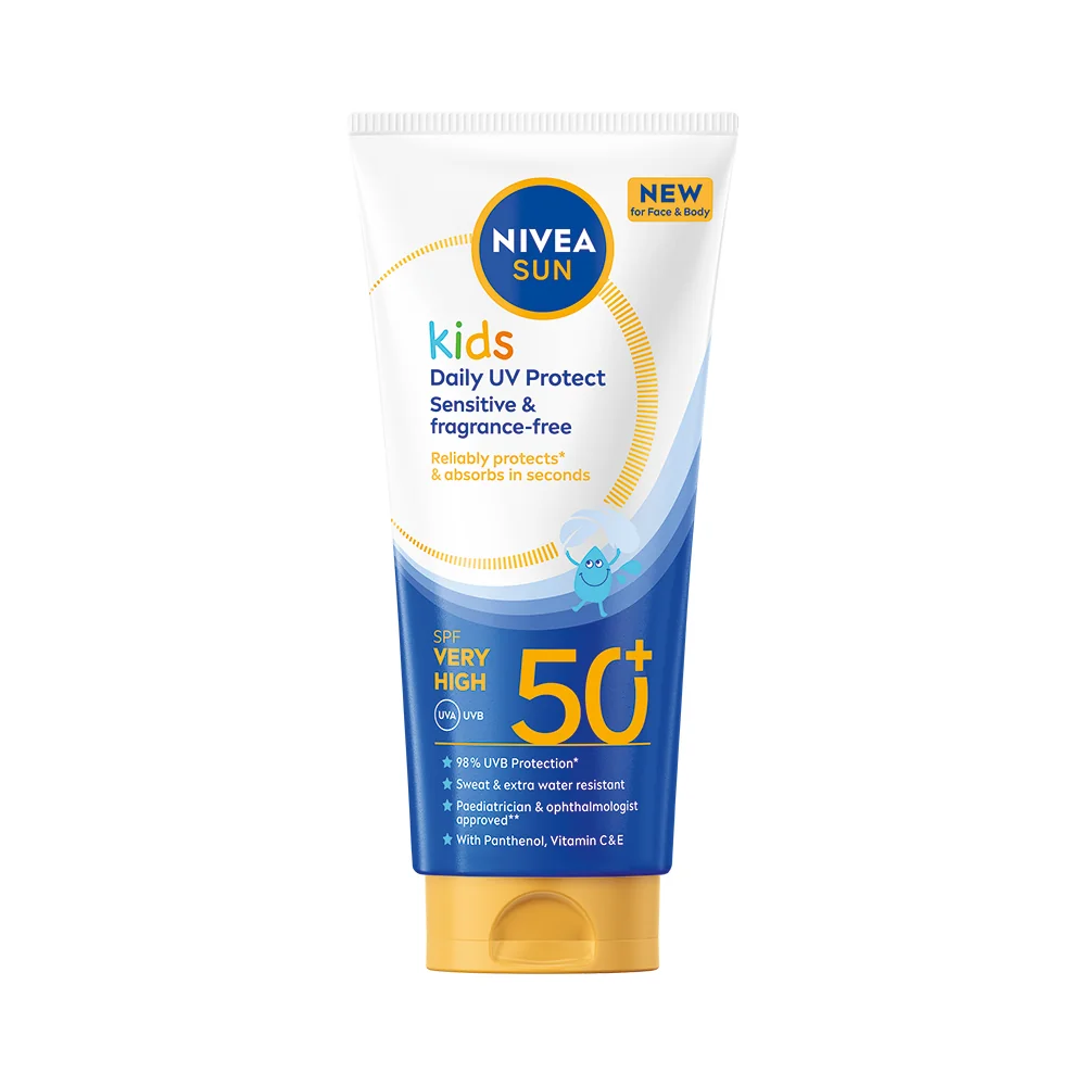 Nivea SUN Daily UV Protect OF50+ dětské mléko na opalování 100 ml