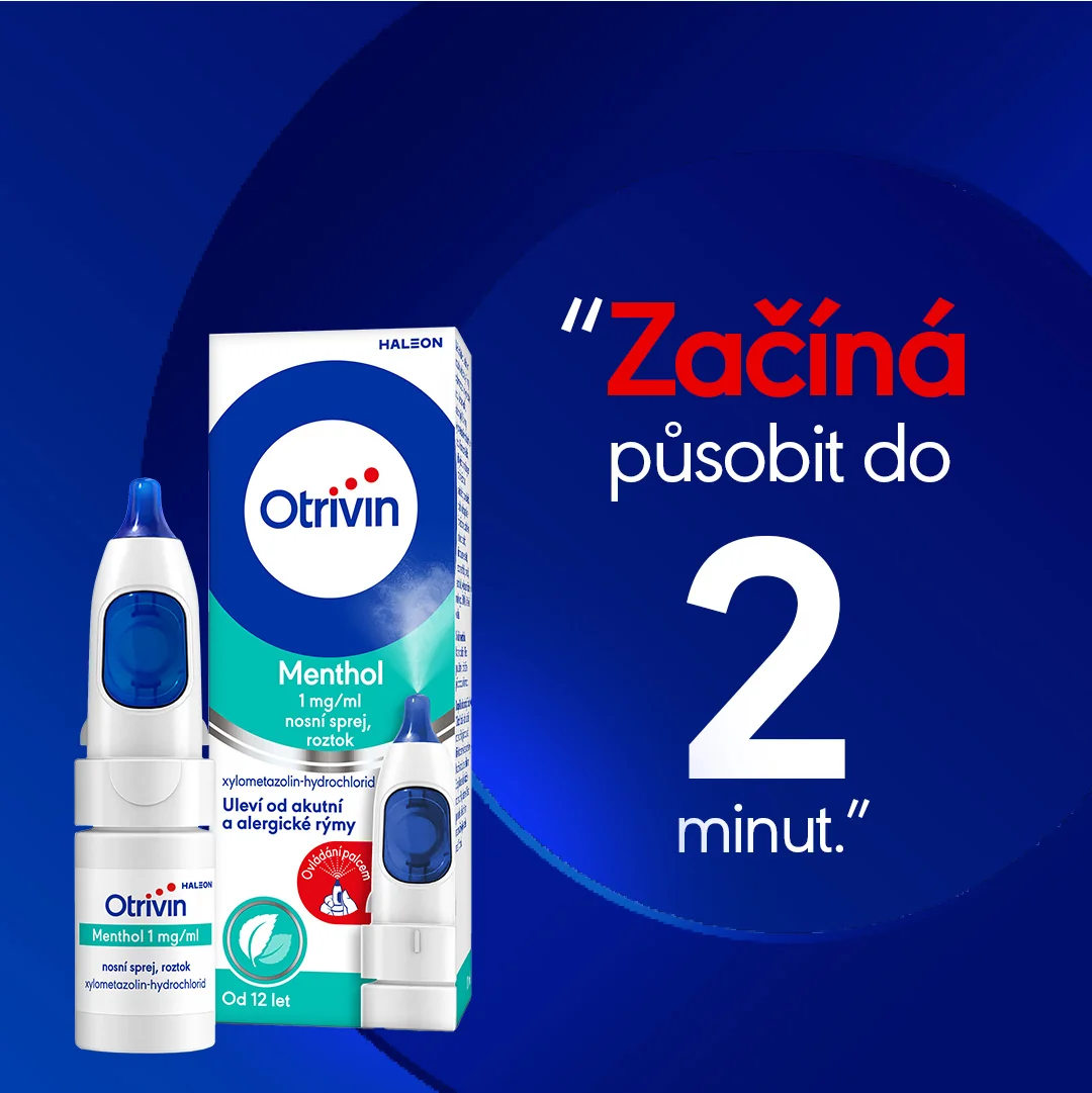Otrivin Menthol 1 mg/ml nosní sprej, roztok 10 ml