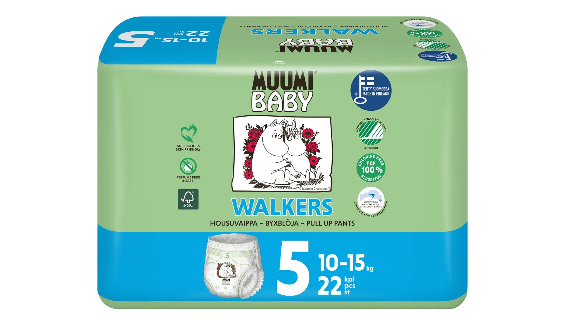 Muumi Baby Pants 5 Maxi+ 10–15 kg