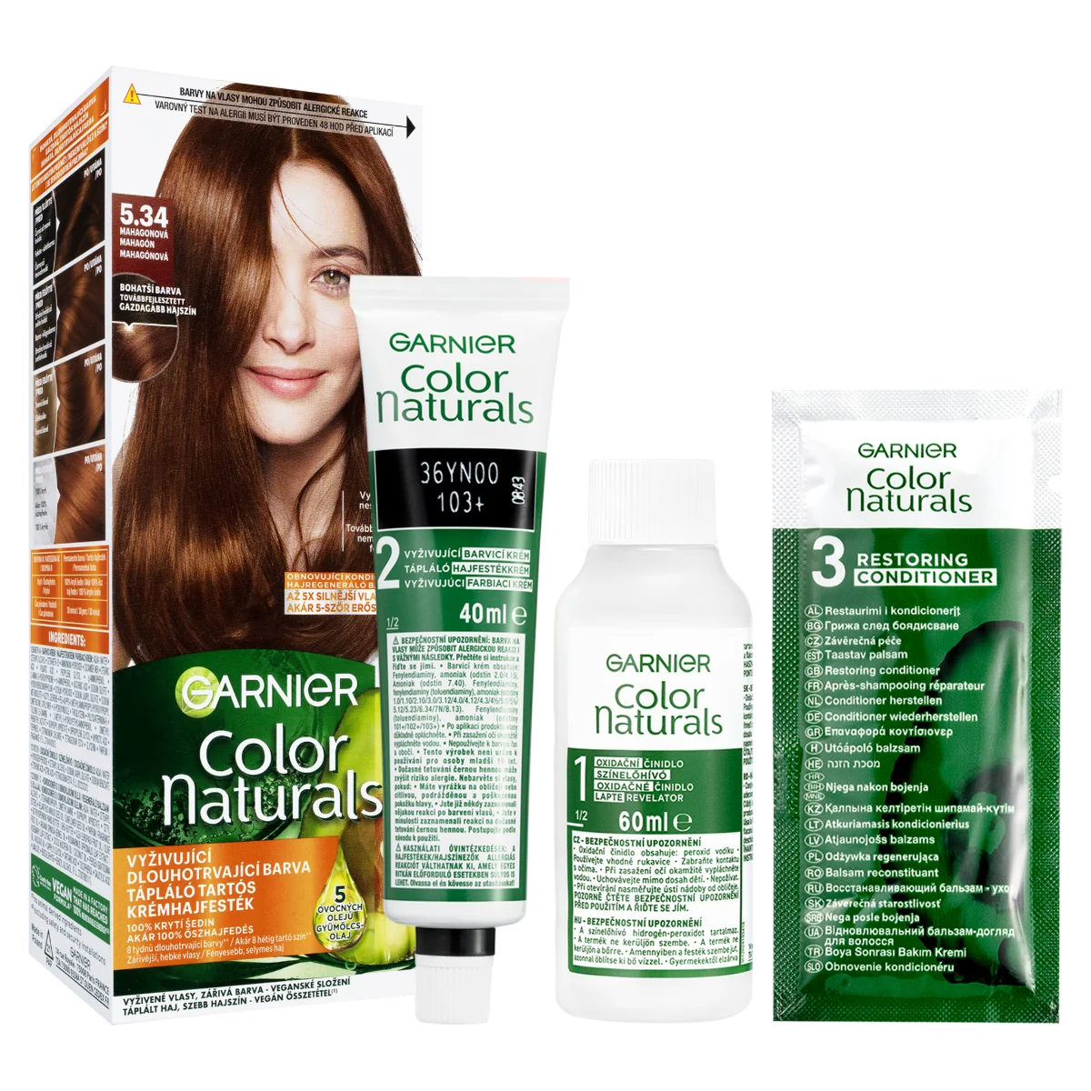 Garnier Color Naturals Permanentní barva na vlasy 5.34 mahagonová