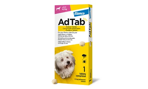 AdTab Žvýkací tablety pro psy >2,5-5,5 kg