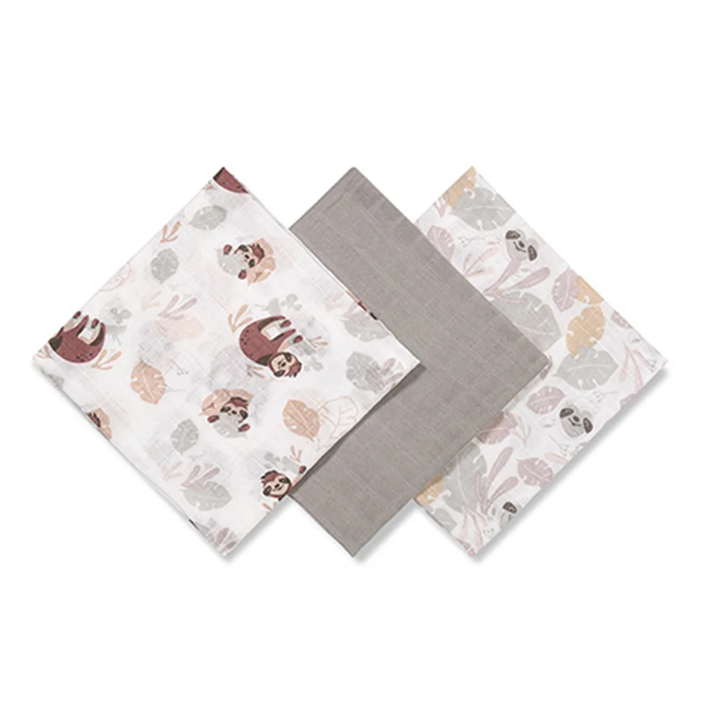 Babyono Pleny mušelínové Super Soft 70x70 cm 3 ks grey