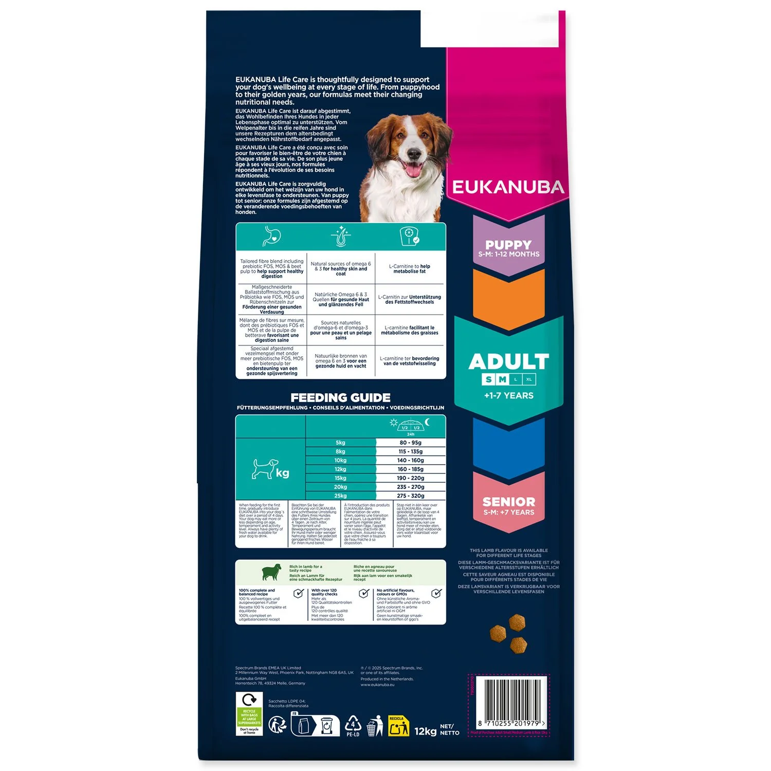 Eukanuba Krmivo Adult Small and Medium rich in lamb 12kg