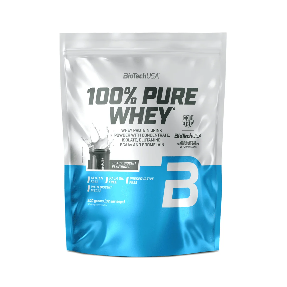 BioTech USA 100% Pure Whey 900 g black biscuit