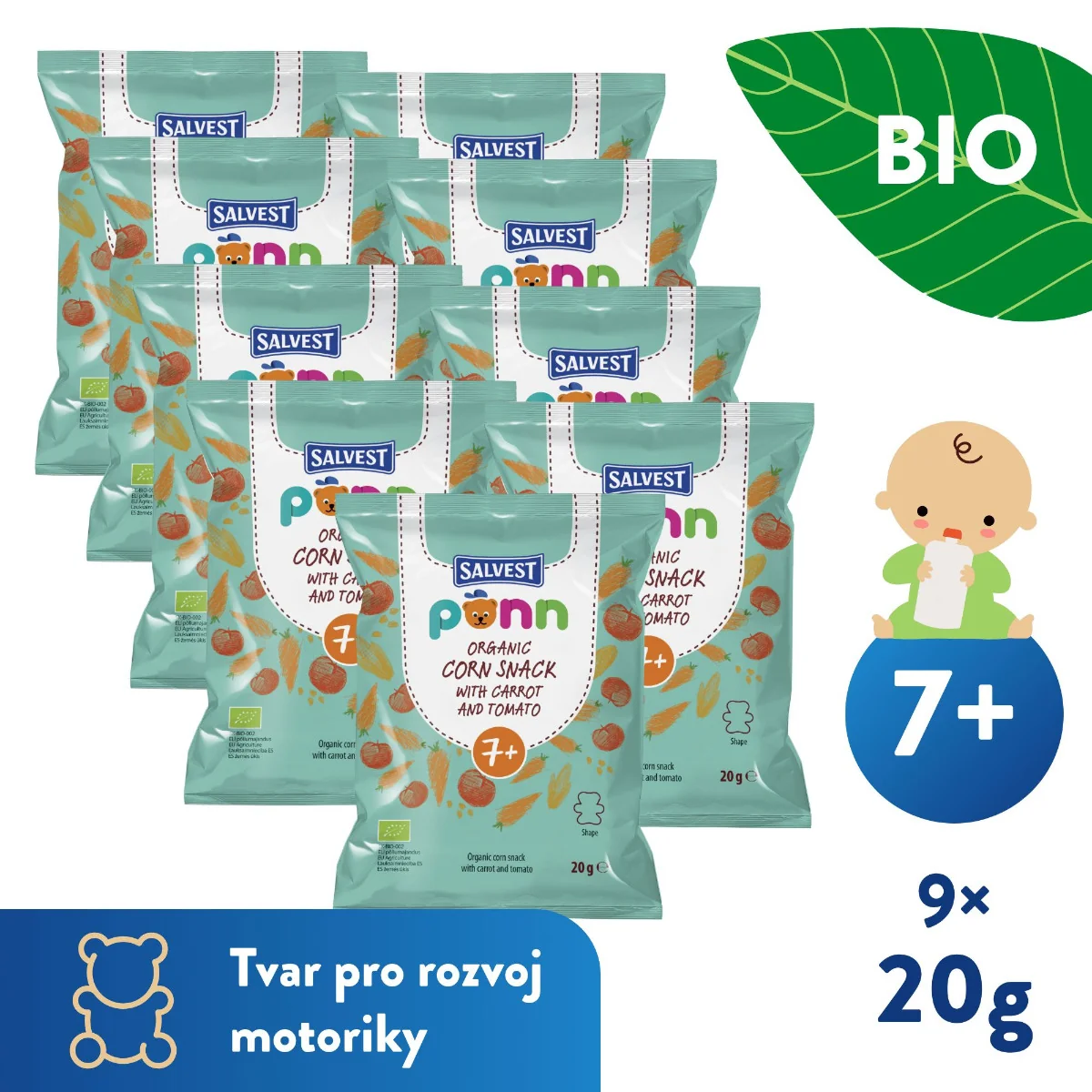 SALVEST BIO Rajčatové křupky 9x20 g