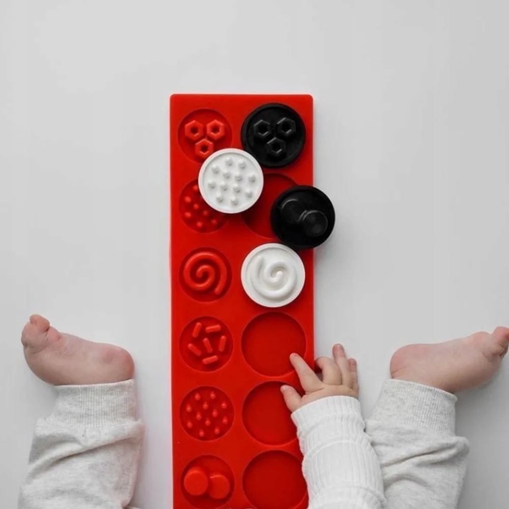 Hencz Toys Puzzle senzorická kolečka XL, kontrastní