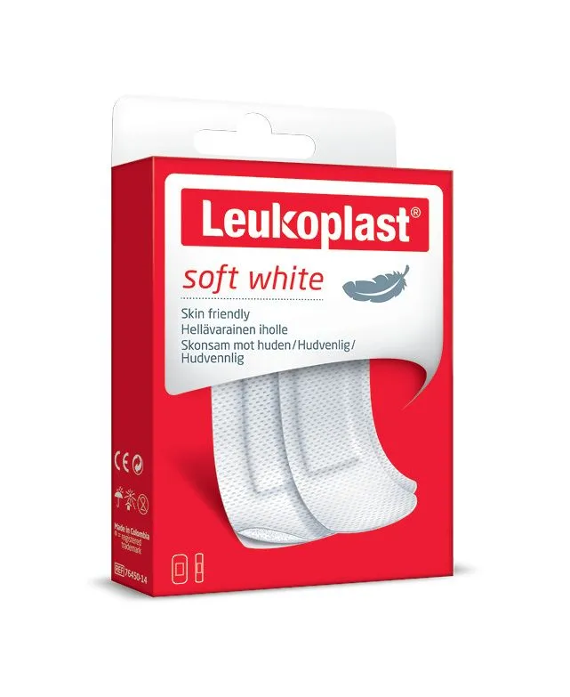 Leukoplast Soft white Náplast citlivá 2 velikosti 20 ks