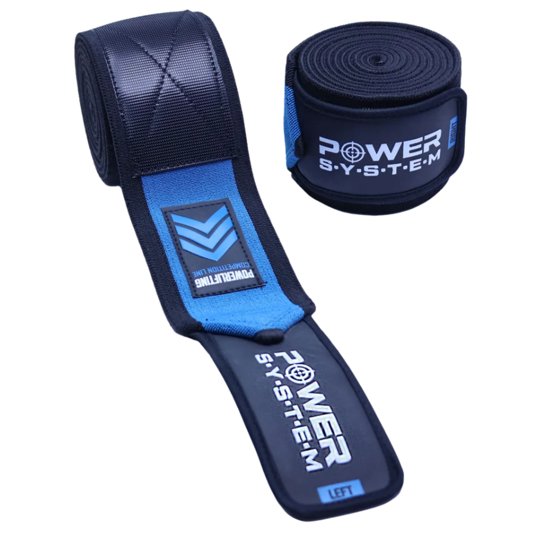 Power System Extra pevné bandáže na kolena Knee Wraps Extreme 3730 - modré