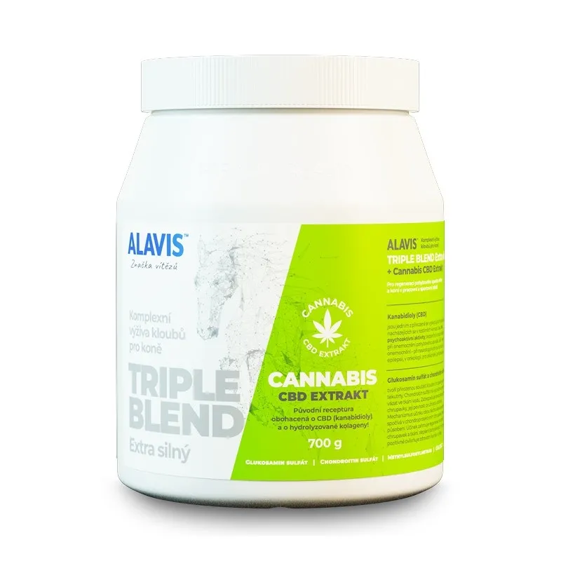 Alavis Triple blend Extra silný + Cannabis CBD Extrakt 700 g