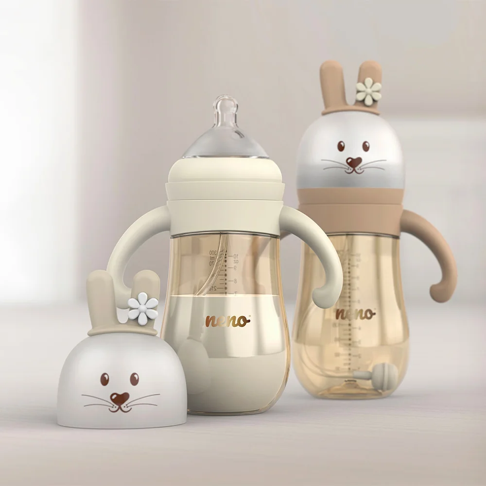 Neno Kojenecká láhev Mio 3v1 6m+ 300 ml 1 ks hnědá