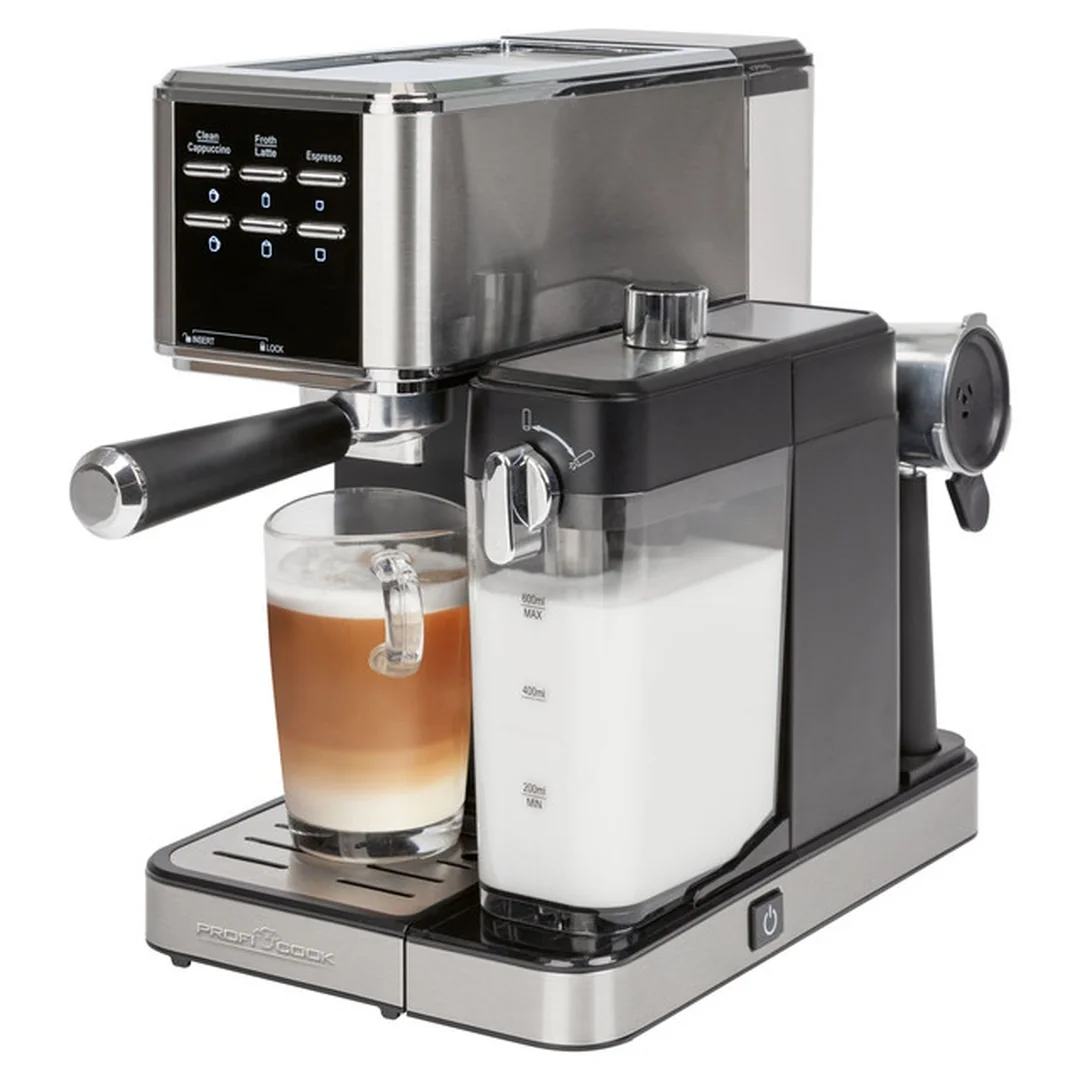 ProfiCook ES-KA 1266 espresso 2v1 (20 barů),pákové, nástavec na kapsle