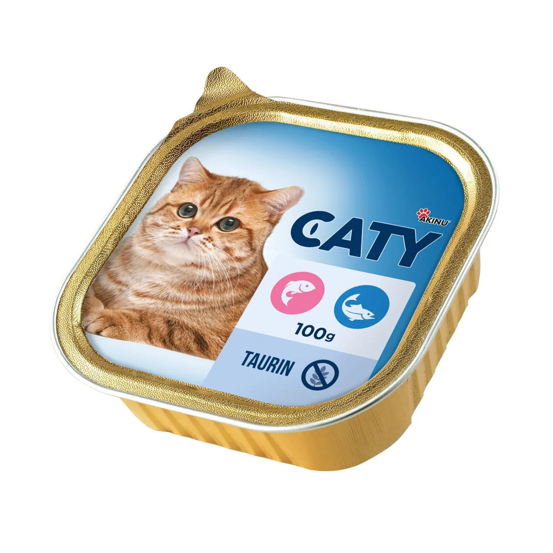 Akinu CATY Losos & pstruh paštika pro kočky 22 x 100 g