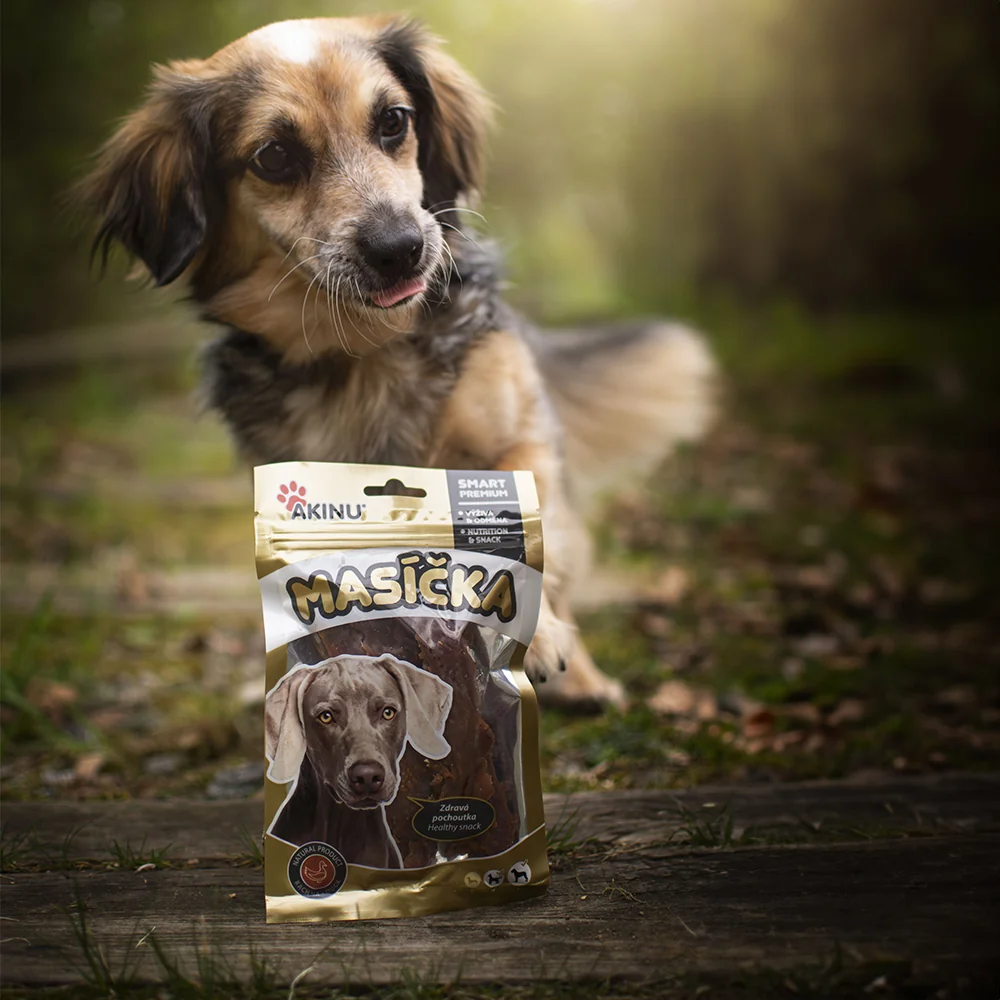 Akinu MASÍČKA Kachní prsíčka pamlsek pro psy 8 x 75 g